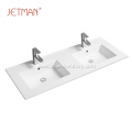 Wholesale countertop ceramic sink bathroom double wash basin